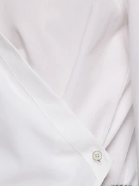 Relaxed-Fit Cotton Wrap-Style Shirt