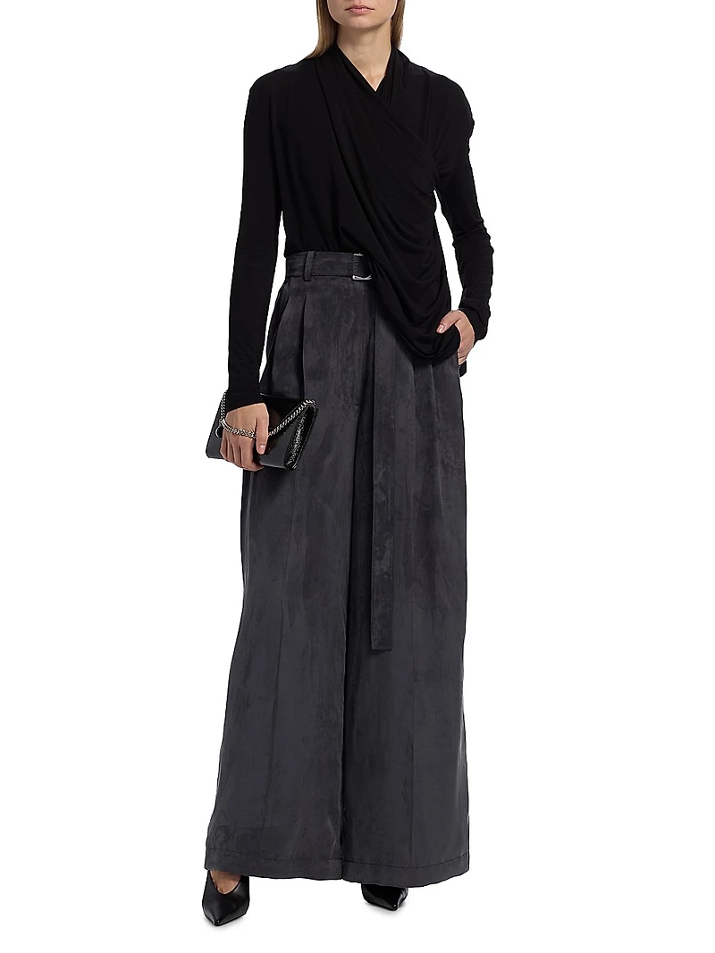 Relaxed-Fit Wide-Leg Trousers