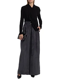 Relaxed-Fit Wide-Leg Trousers