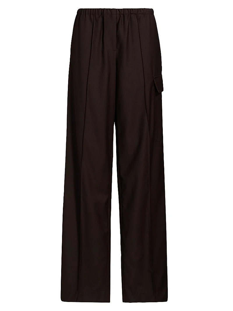 Relaxed-Fit Wool Cargo Trousers
