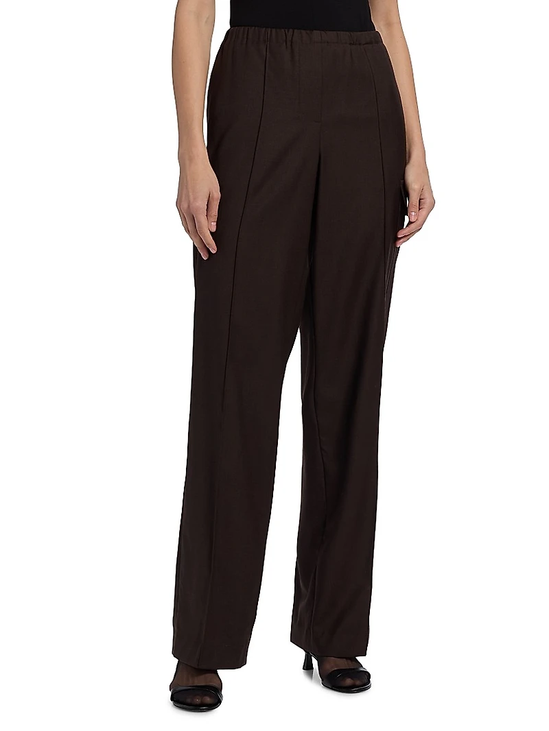 Relaxed-Fit Wool Cargo Trousers
