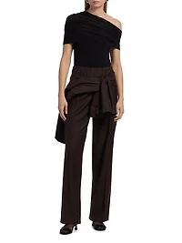 Relaxed-Fit Wool Cargo Trousers