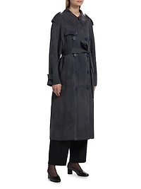 Fluid Relaxed-Fit Double-Breasted Trench Coat