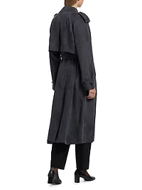 Fluid Relaxed-Fit Double-Breasted Trench Coat