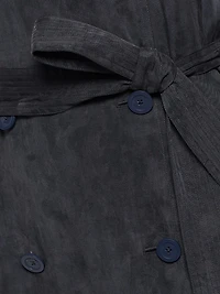 Fluid Relaxed-Fit Double-Breasted Trench Coat