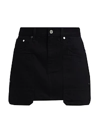 Carpenter Cotton Relaxed-Fit Miniskirt