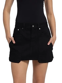 Carpenter Cotton Relaxed-Fit Miniskirt