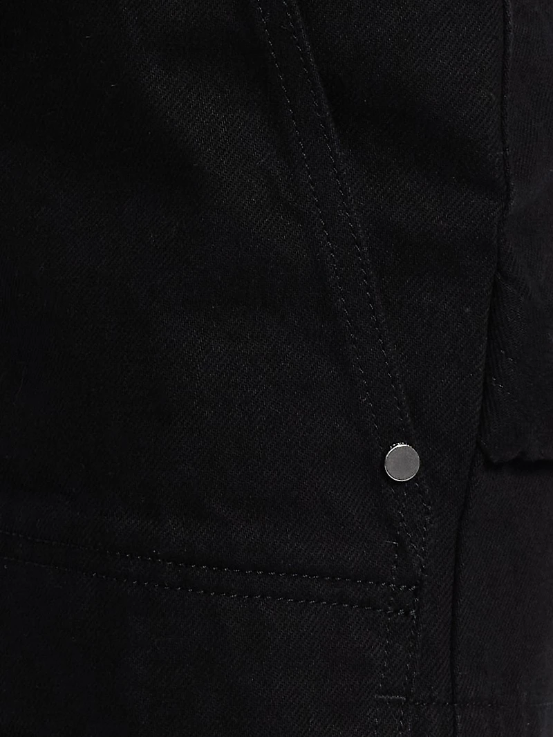 Carpenter Cotton Relaxed-Fit Miniskirt