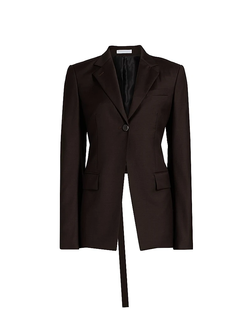 Natu Belted Wool Relaxed-Fit Blazer