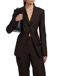 Natu Belted Wool Relaxed-Fit Blazer