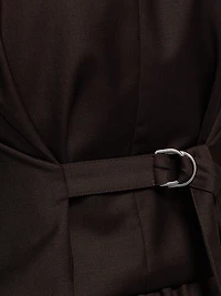 Natu Belted Wool Relaxed-Fit Blazer