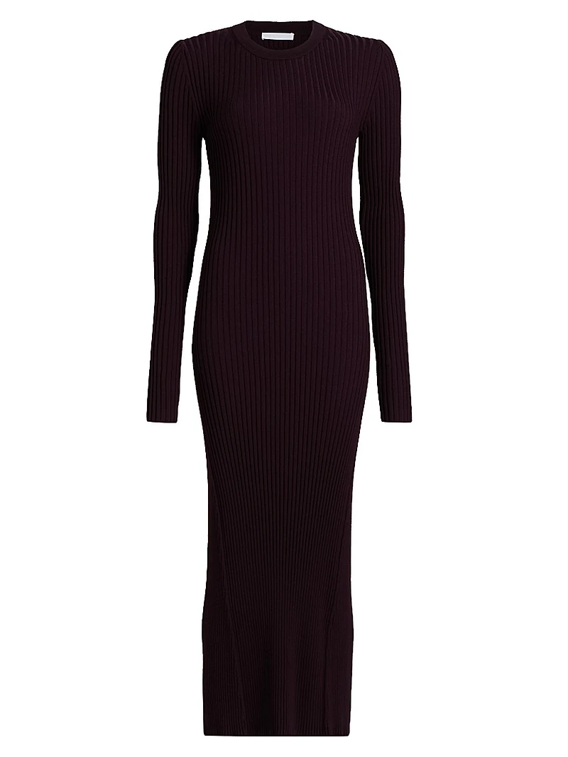 Ribbed Back Cut-Out Maxi Dress