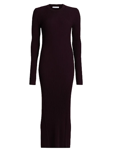 Ribbed Back Cut-Out Maxi Dress