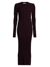 Ribbed Back Cut-Out Maxi Dress