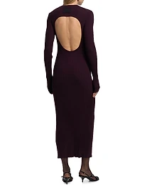 Ribbed Back Cut-Out Maxi Dress