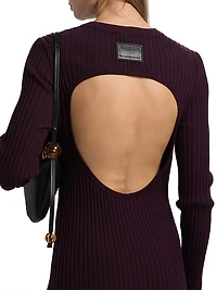Ribbed Back Cut-Out Maxi Dress