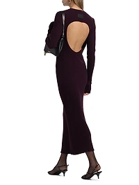 Ribbed Back Cut-Out Maxi Dress