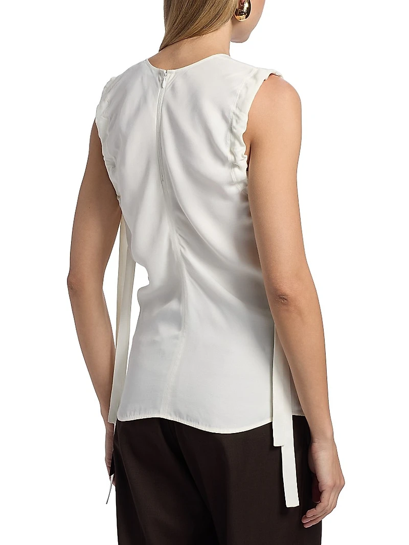 Ruched Sleeveless Top