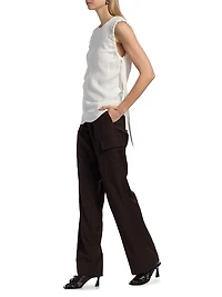 Ruched Sleeveless Top