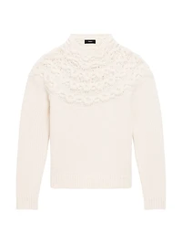 Wool-Cashmere Cable Knit Sweater