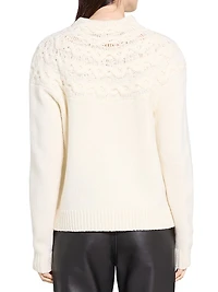 Wool-Cashmere Cable Knit Sweater
