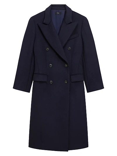 Double-Breasted Wool-Blend Coat