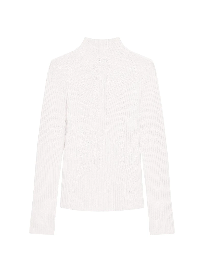 Traveling Cashmere Rib-Knit Sweater