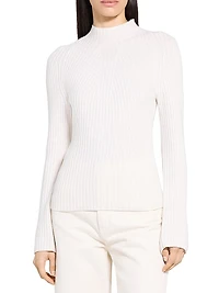 Traveling Cashmere Rib-Knit Sweater