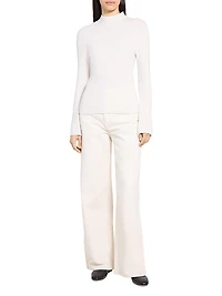 Traveling Cashmere Rib-Knit Sweater