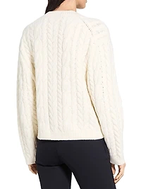 Wool-Cashmere Cable Knit Sweater