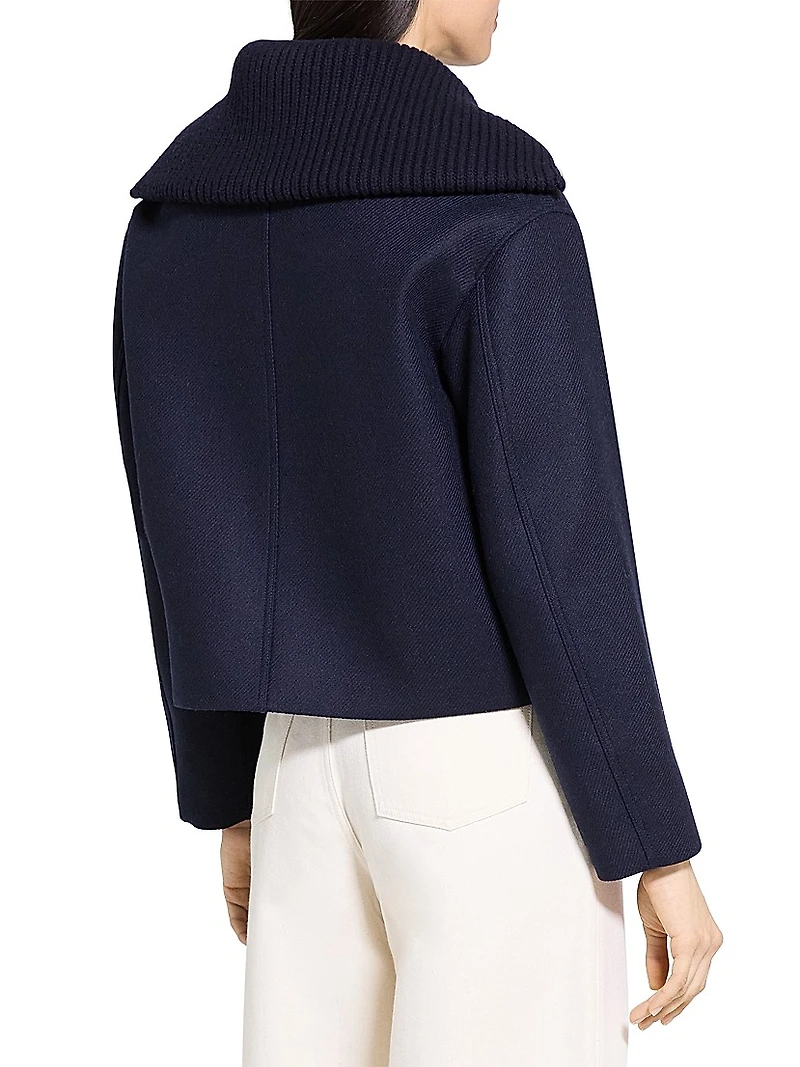 Cozy Collar Wool-Blend Jacket