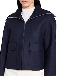 Cozy Collar Wool-Blend Jacket