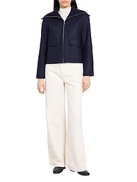 Cozy Collar Wool-Blend Jacket