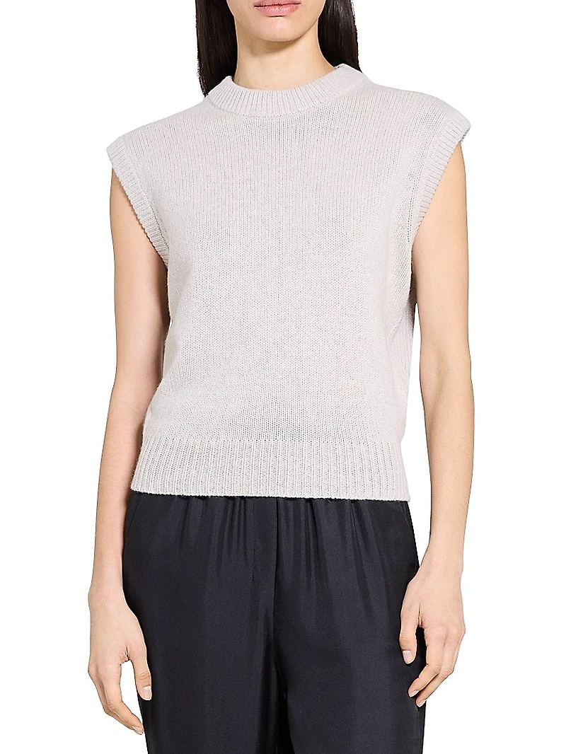 Cashmere-Wool Relaxed-Fit Vest