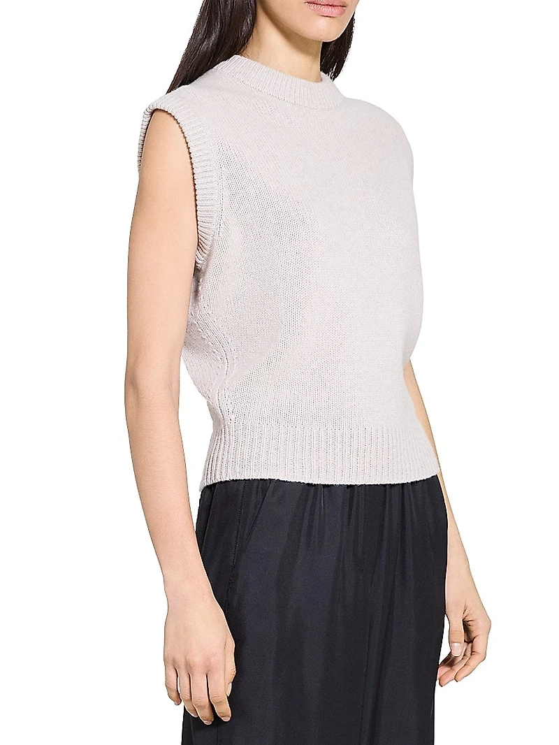 Cashmere-Wool Relaxed-Fit Vest