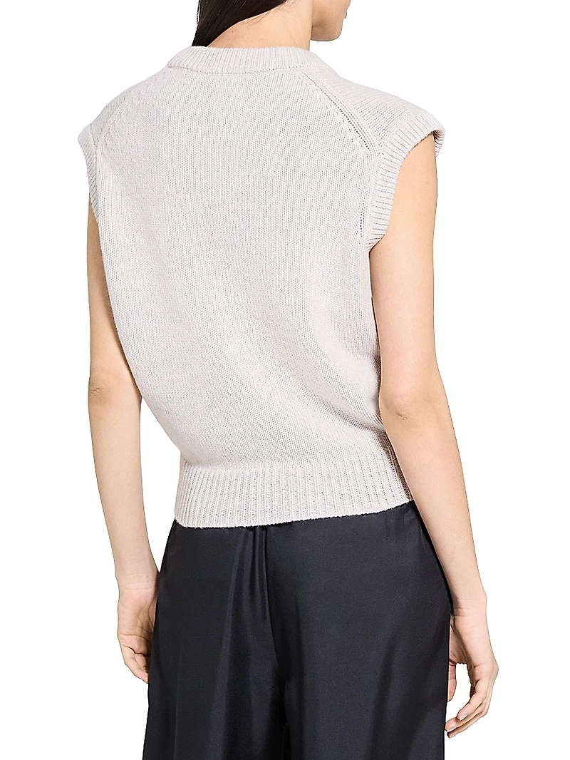 Cashmere-Wool Relaxed-Fit Vest