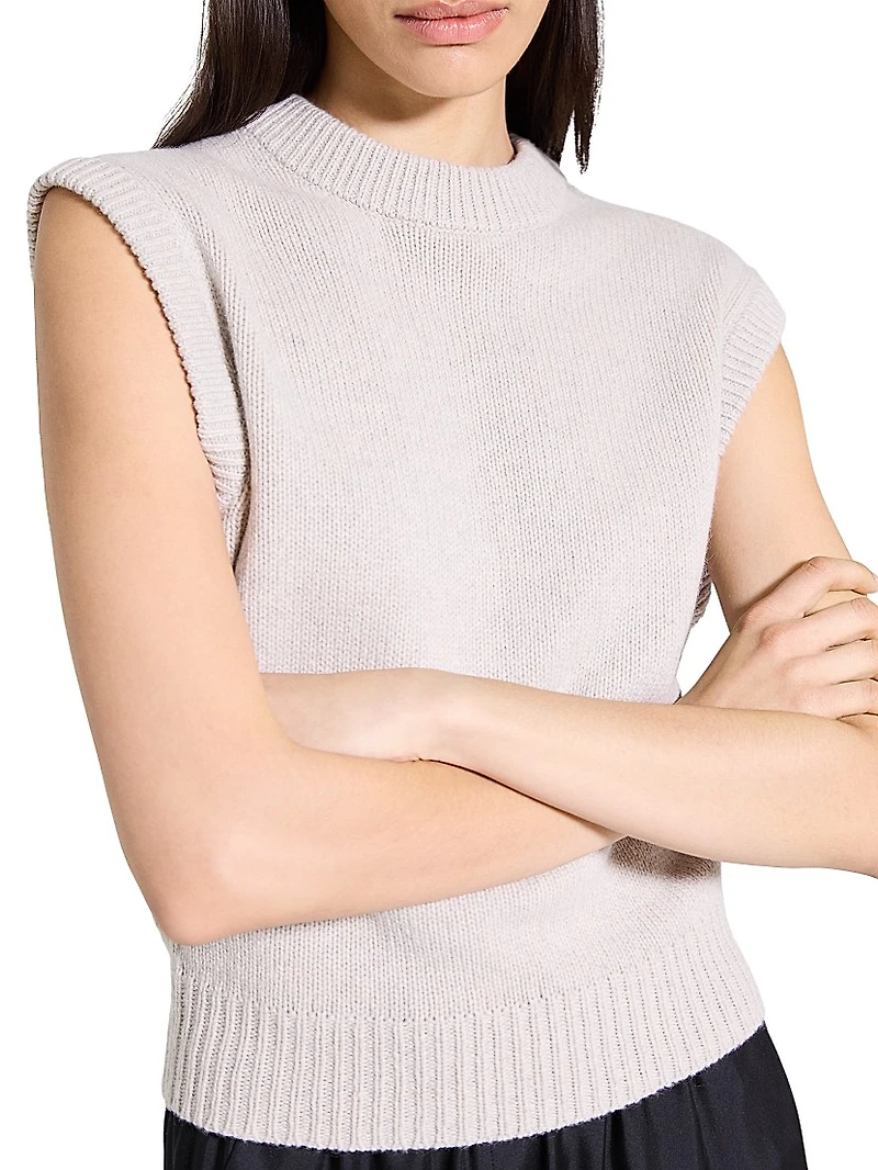 Cashmere-Wool Relaxed-Fit Vest