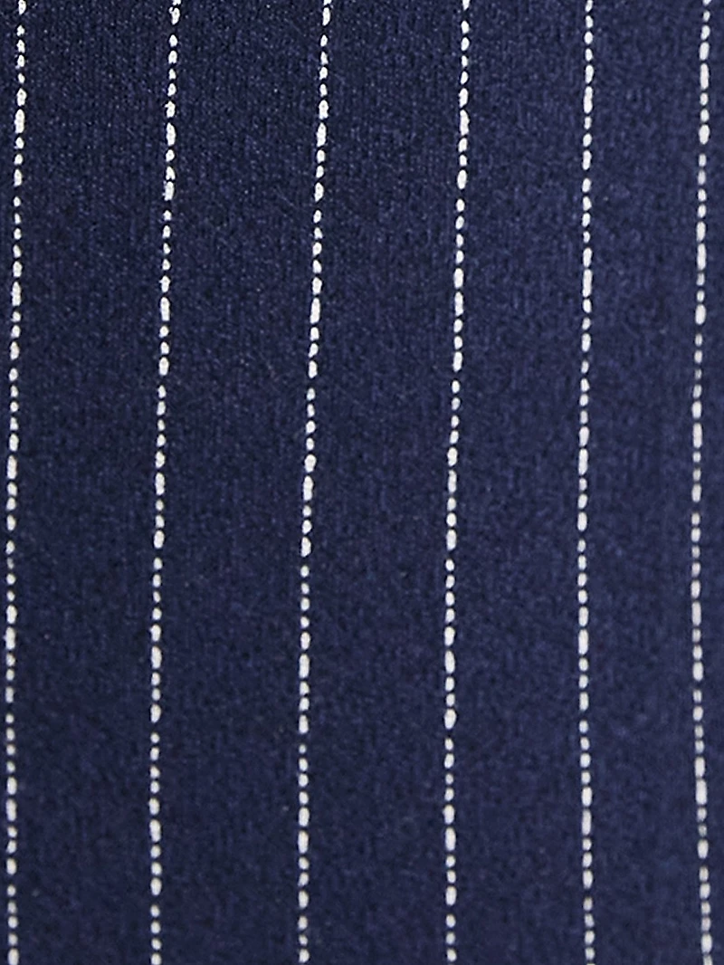 Pinstriped Crepe Slim-Fit Pants