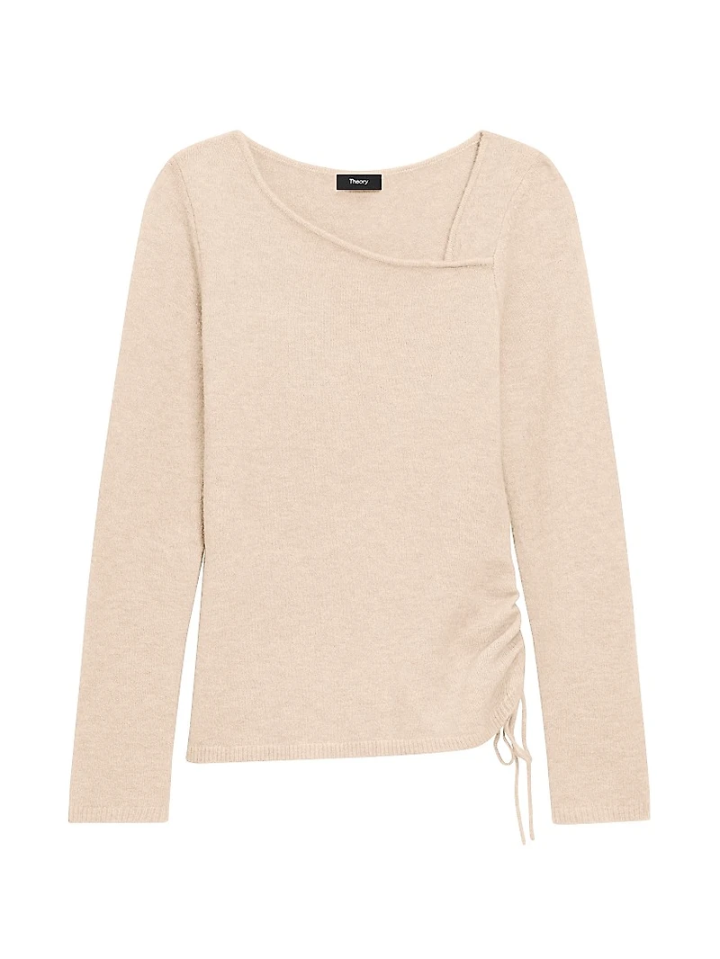 Asymmetric Merino Wool-Blend Top
