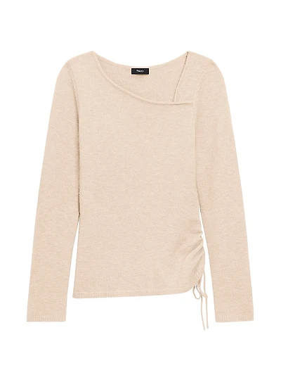 Asymmetric Merino Wool-Blend Top