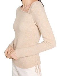 Asymmetric Merino Wool-Blend Top