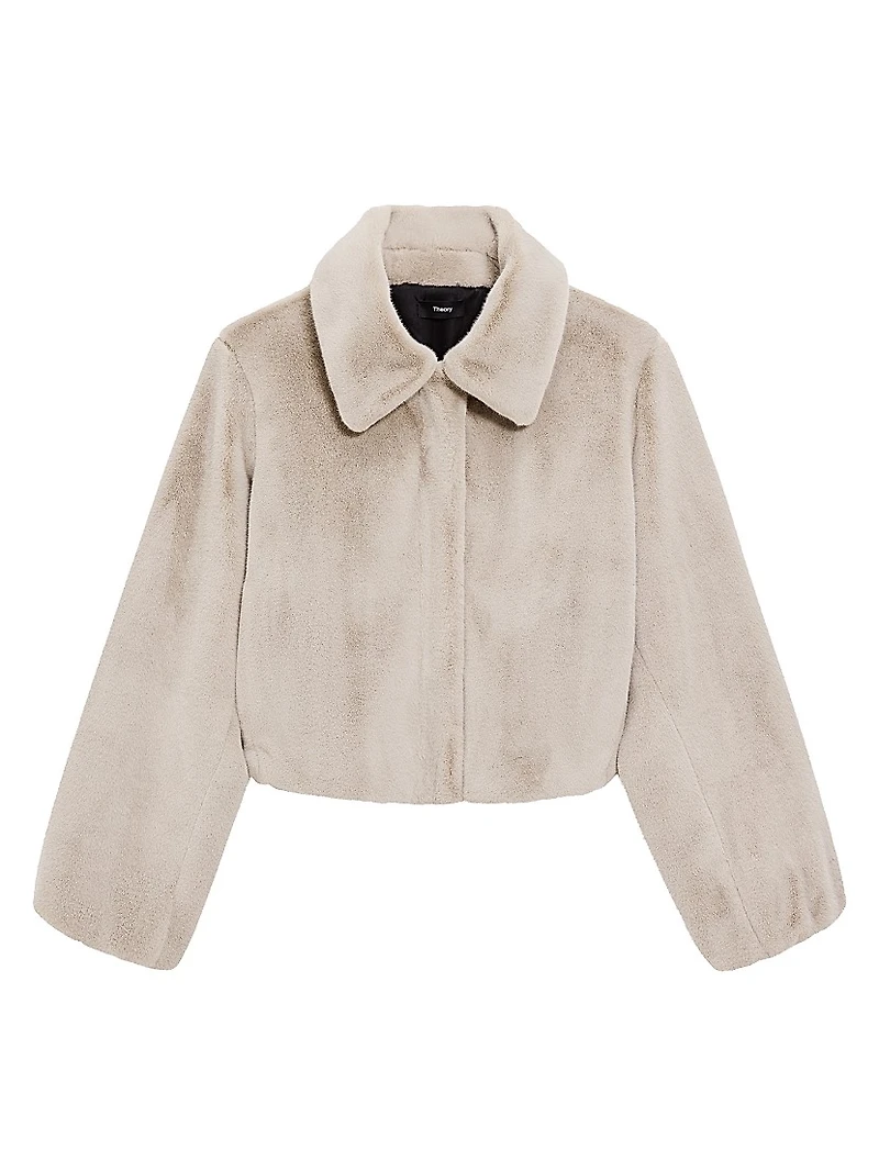 Faux-Fur Crop Coat