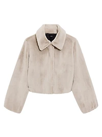 Faux-Fur Crop Coat
