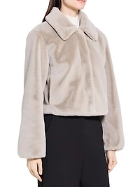 Faux-Fur Crop Coat