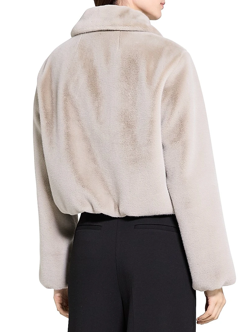 Faux-Fur Crop Coat
