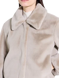 Faux-Fur Crop Coat