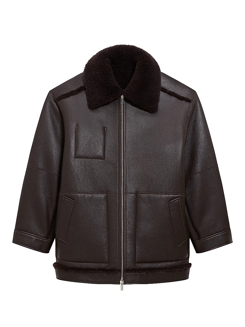 Cocoon Reversible Shearling Coat