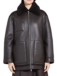 Cocoon Reversible Shearling Coat