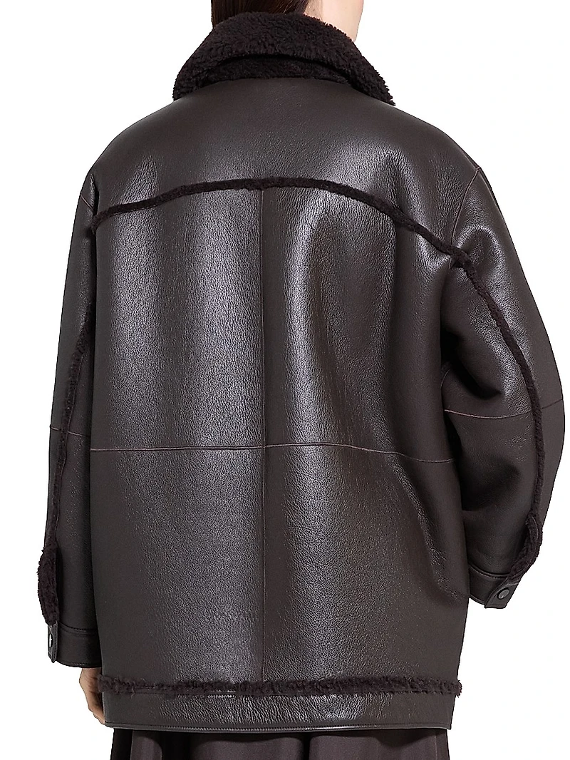 Cocoon Reversible Shearling Coat