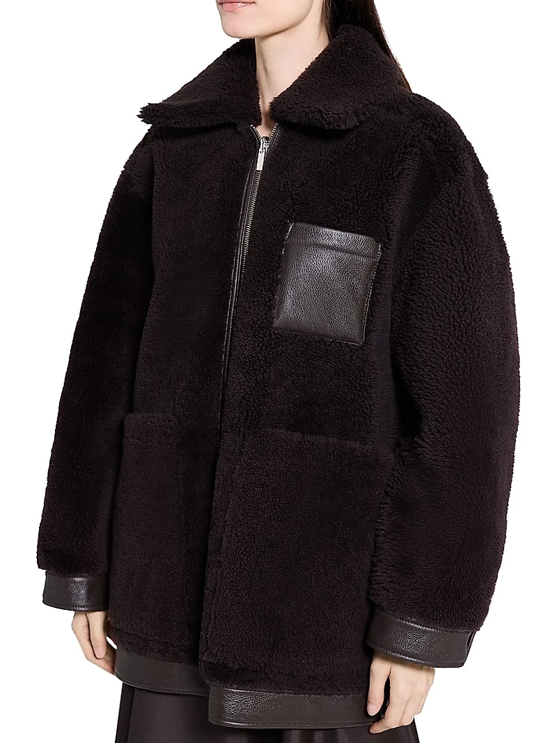 Cocoon Reversible Shearling Coat